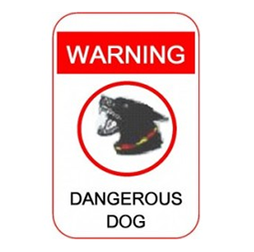WARA Dangerous Dog Signage